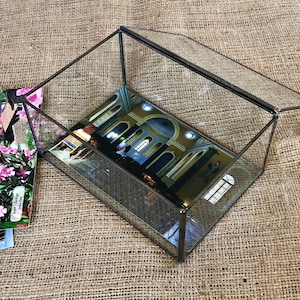 Customized Glass Photo Box Jewelry Box, Display Case, Photo Print Box, Keepsake Box Gift for Her Home Decor Memory Box Organizer Wedding Box