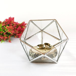 Wedding Ring Holder Ring Bearer Box Glass Ring Pillow Jewelry Box Proposal Box  Planter Mini Terrarium Christmas Gift Valentines Gift Xmas