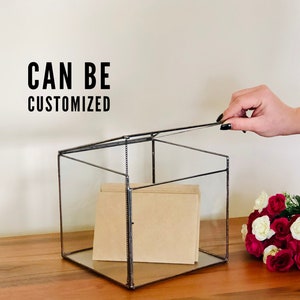 Kundenspezifische Hochzeits-Karten-Kasten-Umschlag-Halter-Andenken-geometrisches Terrarium-Mittelstück-Brautparty-Bar-Fledermaus-Mizwa-Baby-Dusche-Abschluss