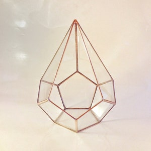 Geometrischer Glas Terrarium Behälter, Kupfer Übertopf, Geschenke für Gärtner, Weihnachtsdekor, Weihnachtsgeschenke, Weihnachtsgeschenk, Geschenk für Sie
