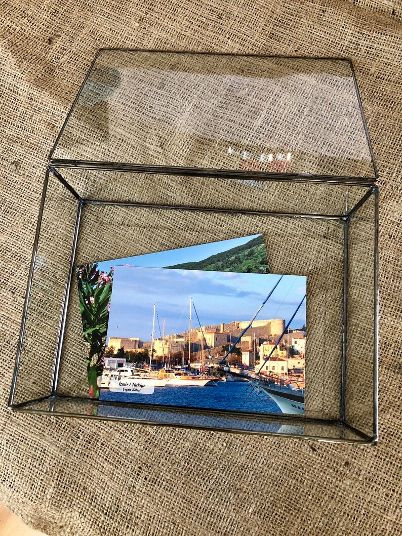 Customized Large Glass Jewelry Box Wedding Keepsake Box Etsy