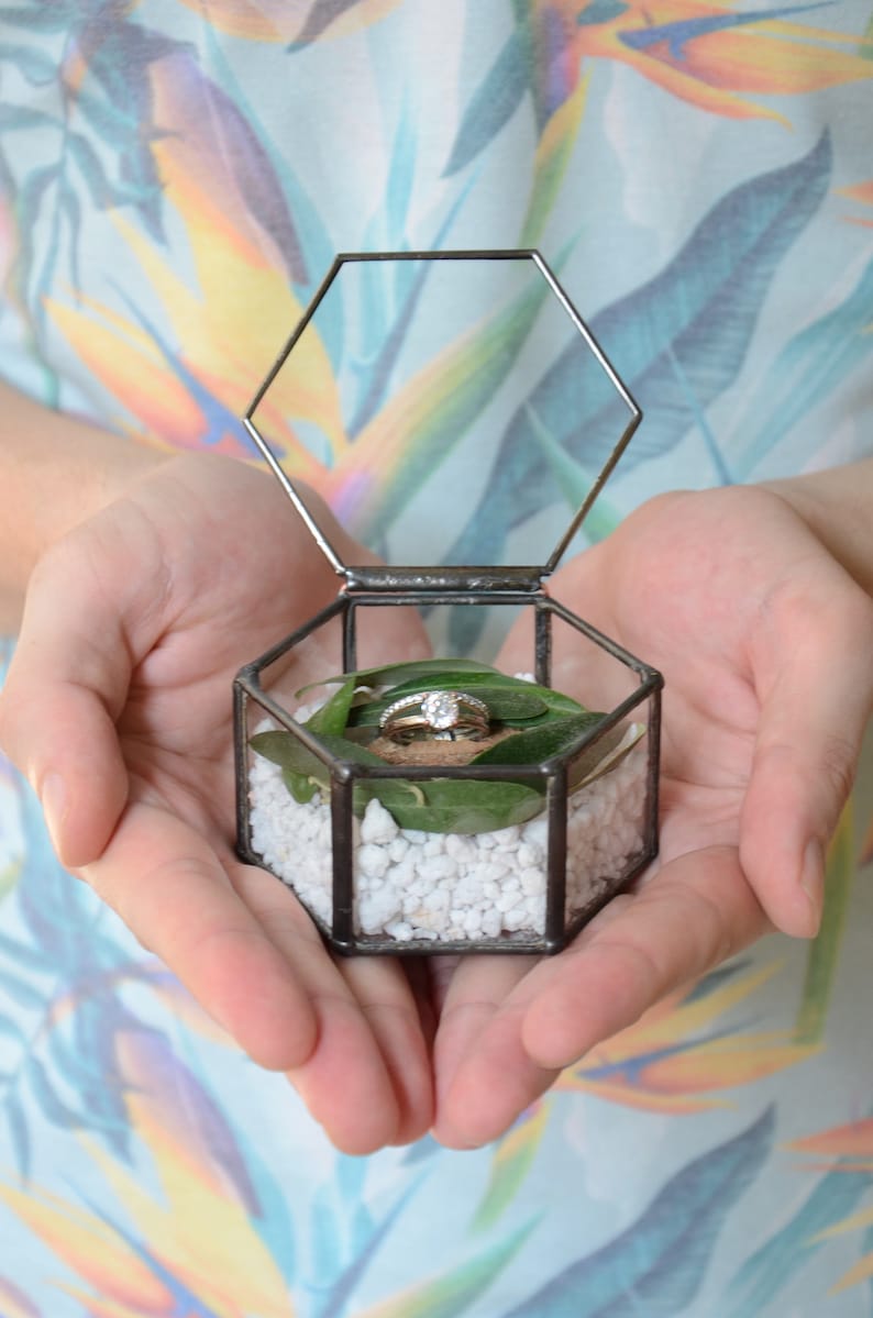 Customized Wedding Ring Holder Ring Bearer Box With Lid Etsy