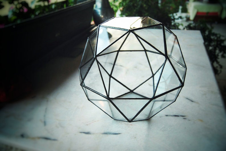 Large Geometric Terrarium Container, Christmas Centerpiece, Holiday Gifts, Glass Box, Christmas Decorations, Succulent Planter, Home Decor image 2