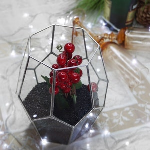 Geometric Glass Candle Holder, Christmas Candle Holder, Christmas Lights, Holiday Lights, Holiday Gifts, Copper Candle Holder Centerpiece image 4