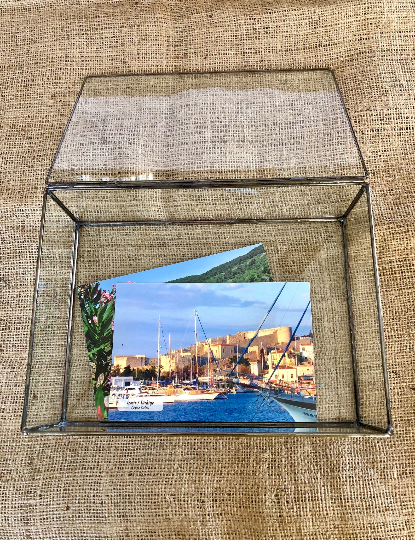 Customized Large Glass Jewelry Box Wedding Keepsake Box Etsy