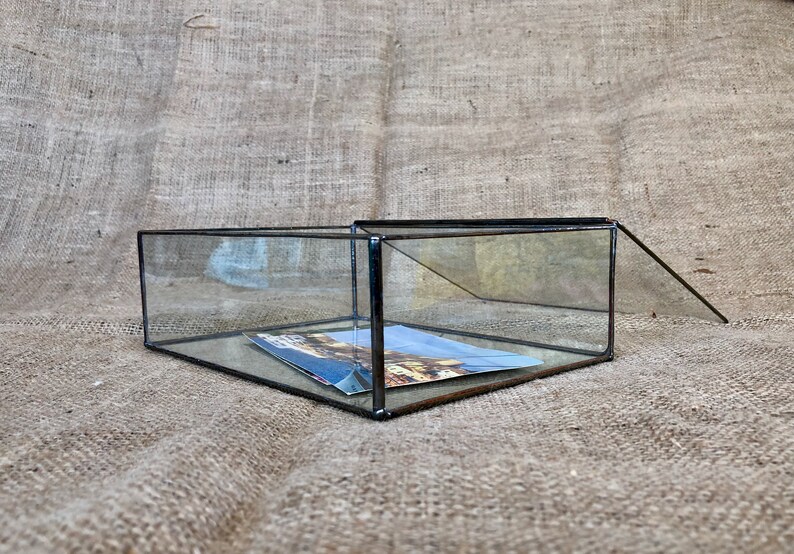 Customized Large Glass Jewelry Box Wedding Keepsake Box Etsy