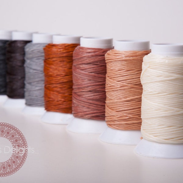 6 x 30meter 1mm waxed macrame cord - Micro - twine - Dutchiesdelights - thailand