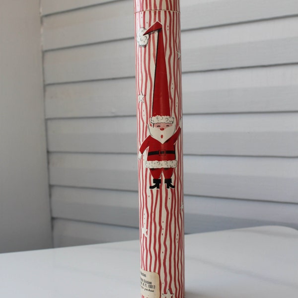 Rare Vintage Santa Match Box Tube Holder- Vintage Matches-Diamond Match Division