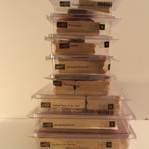 Retired Stampin Up Stamp Sets-Christmas-Holiday-Santa-Dasher-Tree-Valentines-Pumpkins-Halloween-Cupcakes-Snowman-You Choose