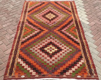 Kelim Teppich, Kelimteppich, Kelimteppich, Kelimteppich, Kelimteppich, Kelimteppich, Vintage, Bohoteppich, türkischer Teppich, 703x