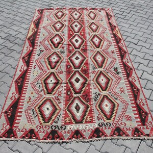 Tapete kilim, kilim, tapete kilim turco vintage, 116 &quot;x 62&quot;, tapete de área, tapete kilim, tapete kelim, tapete vintage, tapete boho, tapete turco, tapetes,