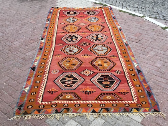 Vintage Turkish Kilim Rug Al 4 9 X8 1 The Good Rug