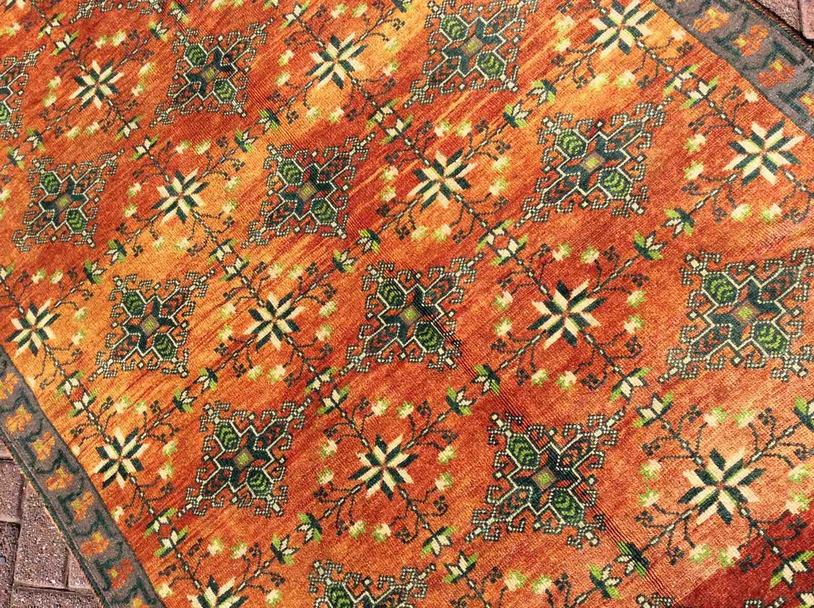 Alfombra de área naranja quemada 120'' x 53'' | Etsy