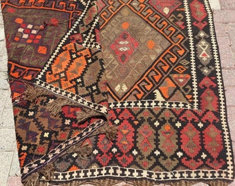 特大キリム、大きな茶色のキリム、187