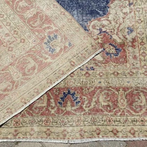 Large Area rug, 122 x 80, Distressed Antique Oushak Rug, Oushak rug, neutral rug, Vintage rug, distressed rug, area rug, Turkish, 030x image 9