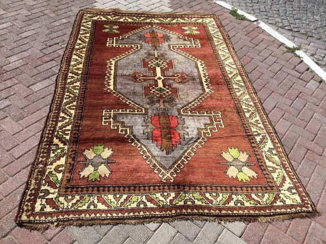 Tapis Vintage, 113 X 71, Tapis Brun Muté, à Pile Haute, de Collection, Tapis, Brun, Vintage Haute Qu