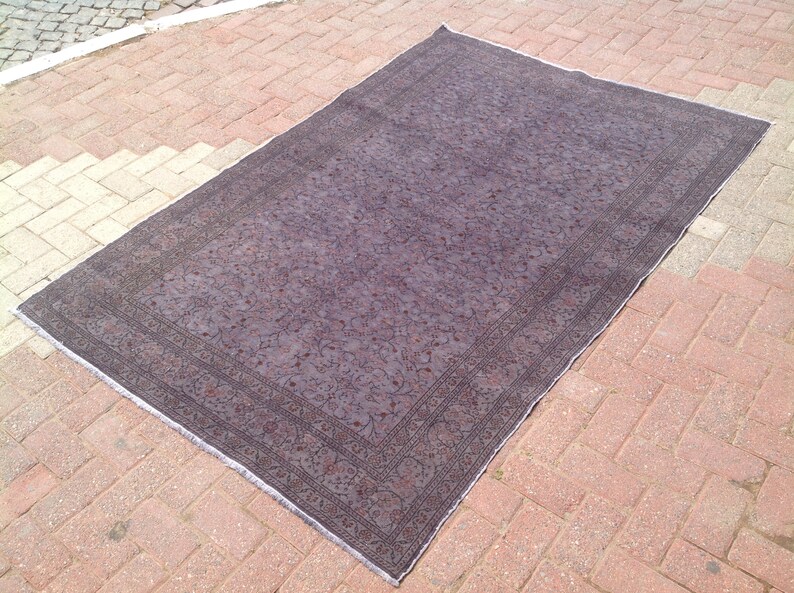 Overdyed Rug 87 X 59 Vintage Area Purple Image 0
