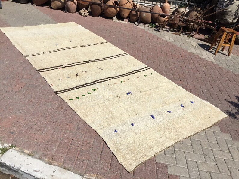 Berber kelim, hampamatta, 149'' x 67'', kelimmatta, vintage turkisk matta, marockansk design, områdesmatta, mattor, boho matta, excentrisk, 860x bild 2
