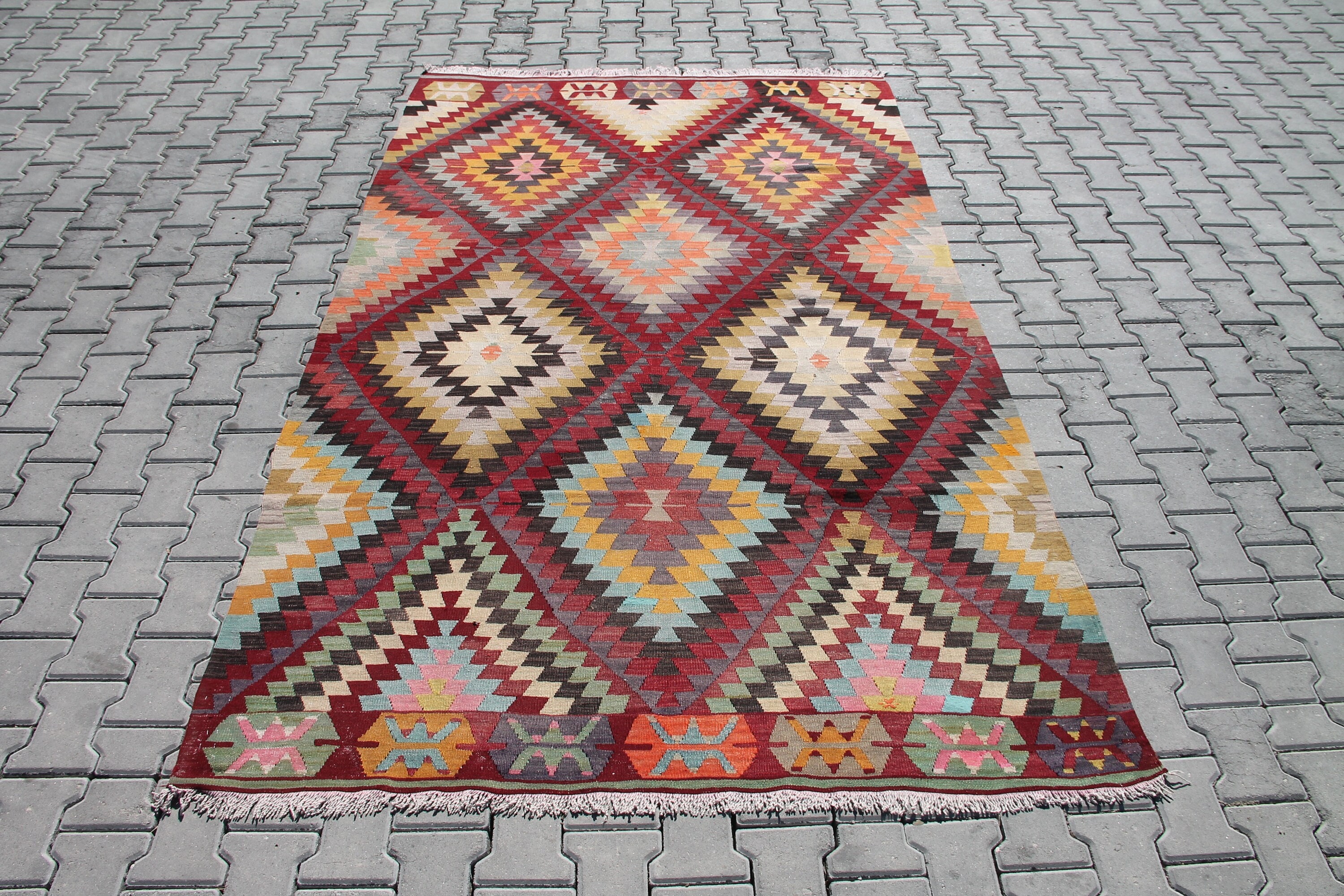 Turkish Kilim Rug, Area Rug, 112