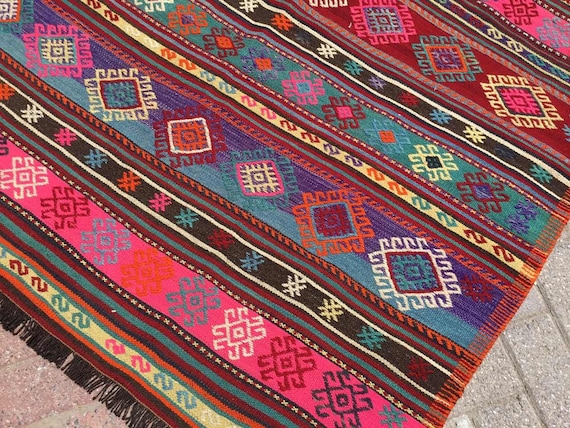 Vintage Turkish Kilim Rug, 90.5