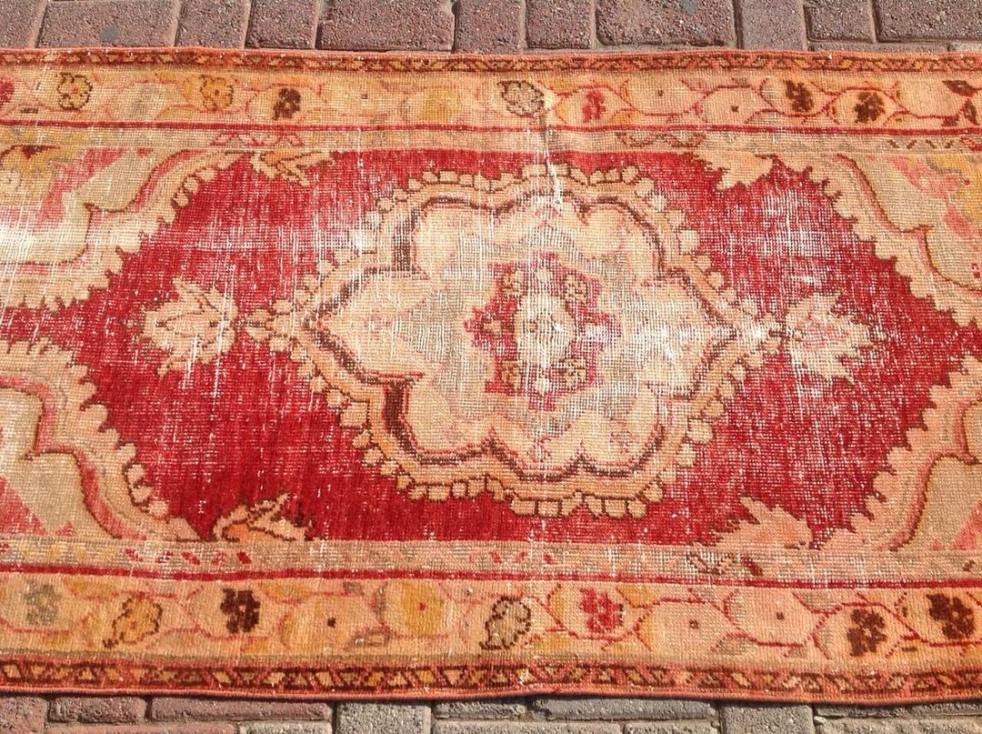 Distressed Rug, 70 X 34, Area Rug, Vintage Rug, Traditional Anatolian