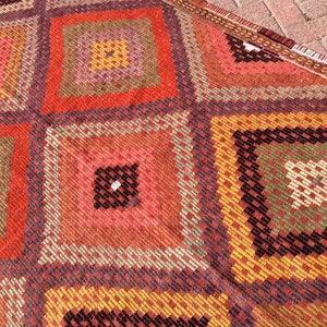Kilim rug, Pink Turkish kilim, 122 x 65, Vintage Turkish kilim rug, rustic rug, rug, pale, faded, rustic, bohemian, pale pink kilim, 675x image 6
