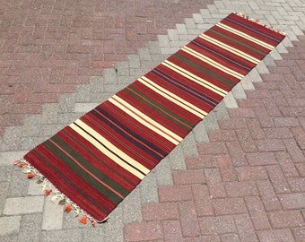 Kitchen rug, runner,  102" x 24.5", Vintage Turkish kilim runner rug, runner rug, bohemian runner rug, Turkish rug, rug, boho runner, 330x