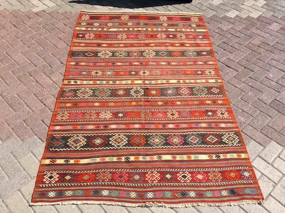 Vintage Turkish Kilim Rug, 92