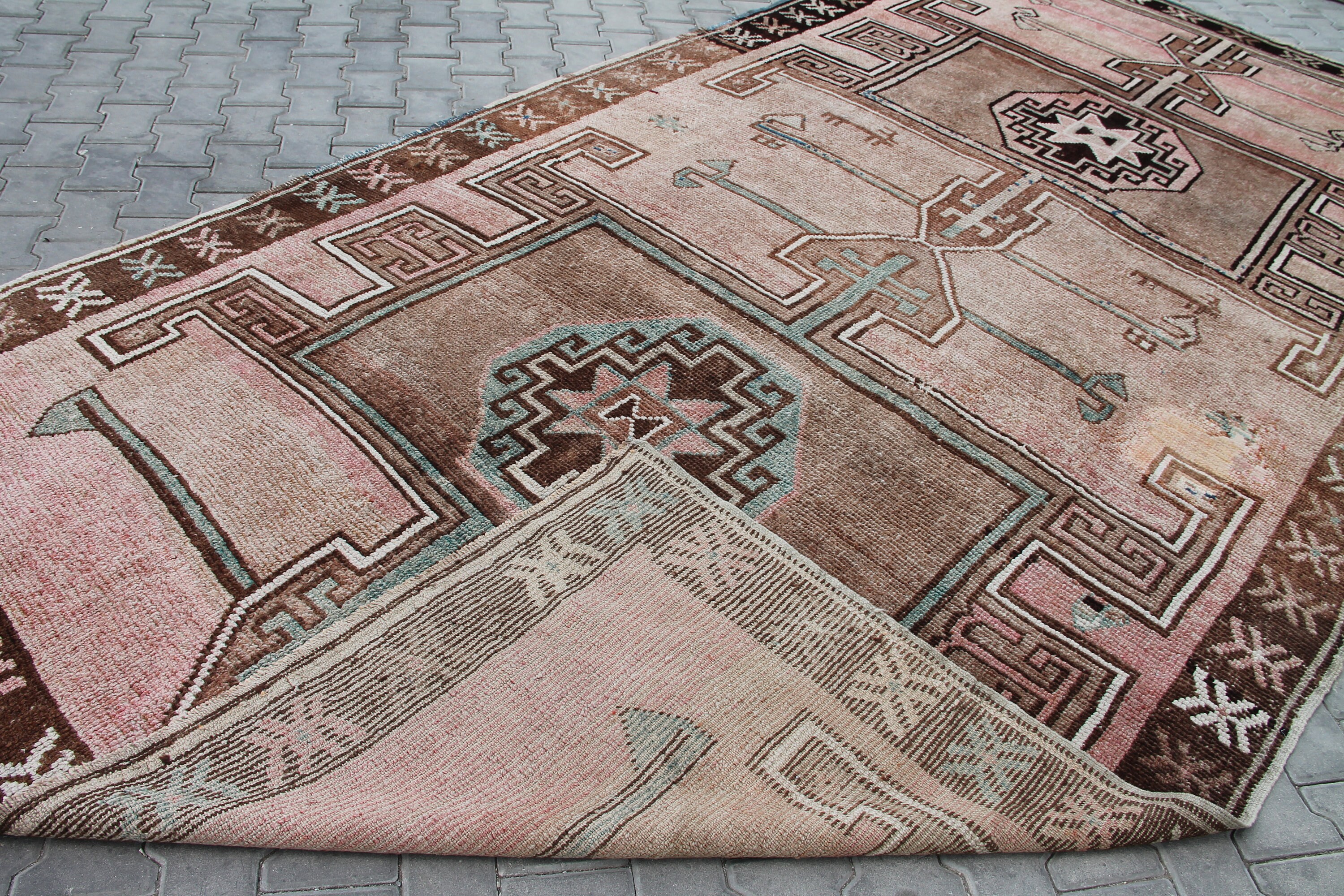 Salmon Color Rug Oversized Salmon Color Vintage Area Rug, 171