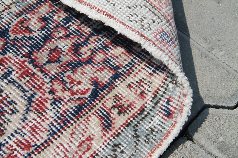 Large Area rug, 119 x 81, Distressed Antique Oushak Rug, Oushak rug, neutral rug, Vintage rug, distressed rug, area rug, Turkish rug, image 7