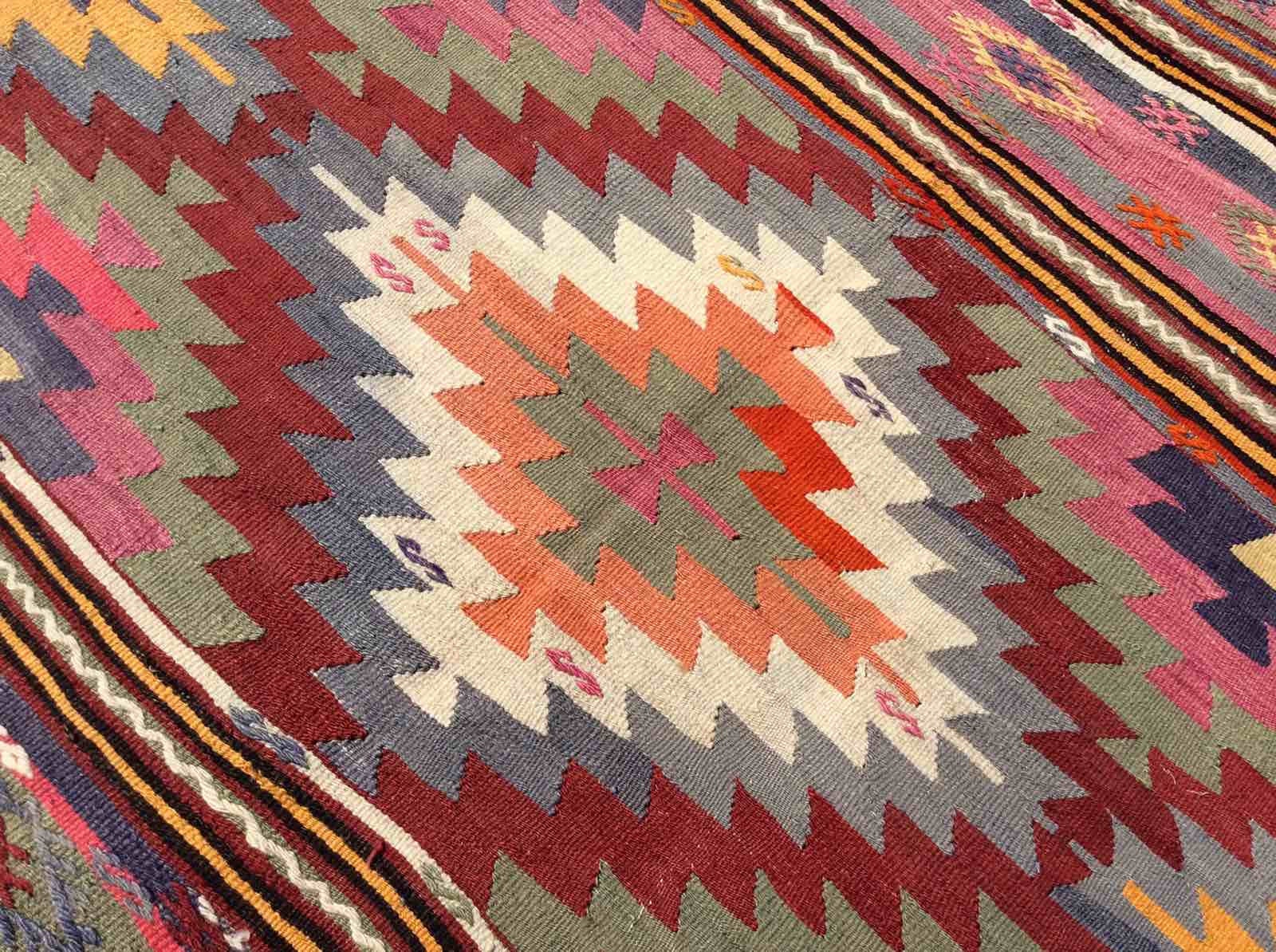 Vintage Turkish Kilim Rug, 87.5
