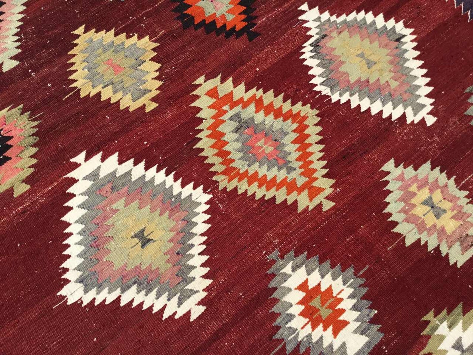 Rug Red Kilim Rug 121.5'' X 72.5'' Red and Etsy