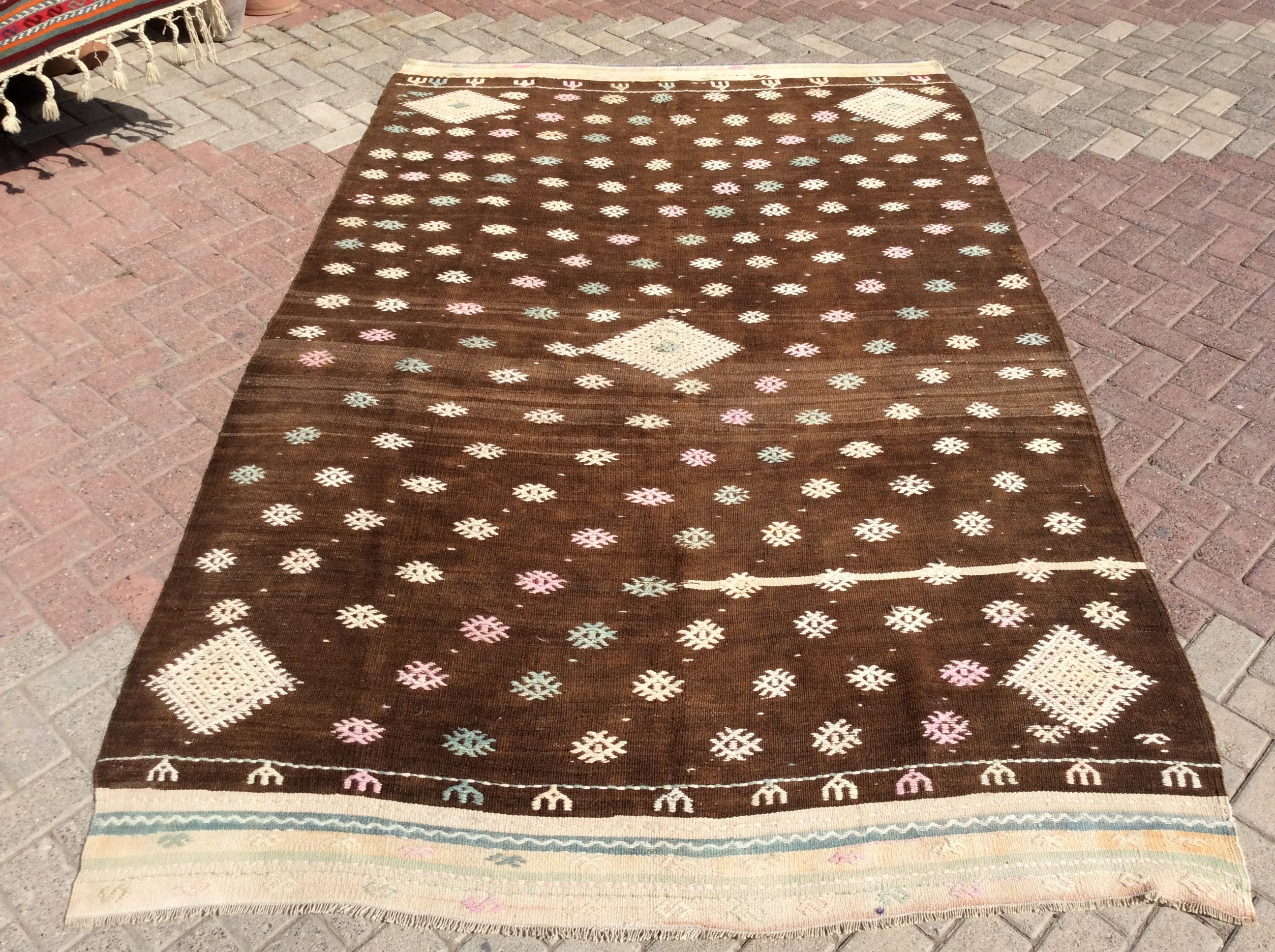 Brown Kilim Rug, 92 X 75 Rug, Rug, Kelim Rug, Vintage Turkish Rug, Vintage Bohemian Rug, Eccentric Rug, Rustic, Oushak, Brown Kilim, 841x - Etsy Brown Kilim Rug, 92 X 75 Rug, Rug, Kelim Rug, Vintage Turkish Rug, Vintage Bohemian Rug, Eccentric Rug, Rustic, Oushak, Brown Kilim, 841x - Etsy