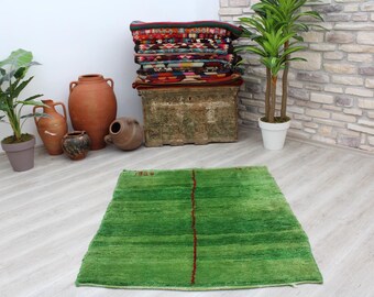 Oushak Rug, Vintage Rug, 58"x47" FREE SHIPPING Ethnic Rug, Area Rug,Turkish Rug,Rugs for Home, Kilim Rugs, Home living Rugs, green rug, 130x
