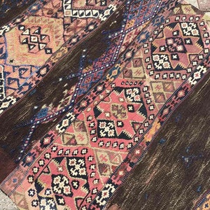 ANTIQUE Kilim runner, 9&#39;5&quot; x 2&#39;9&quot;  brown kilim runner, Turkish kilim runner rug, COLLECTIBLE ITEM, hallway runner, bohemian runner, 214