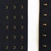 1 Metre x Black Continuous Hook and Eye Tape Plush Back with Gold Hooks