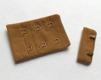 Gouden microvezel-bh-haak- en oogsluiting: gouden haakjes (38 mm / 1,5", x 10 stuks)