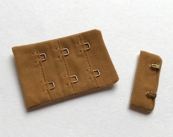 Gouden microvezel-bh-haak- en oogsluiting: gouden haakjes (38 mm / 1,5", 100 stuks)