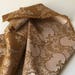 1 Metre x Gold & Pewter Grey/Silver Silk Blend Jacquard Stretch Fabric