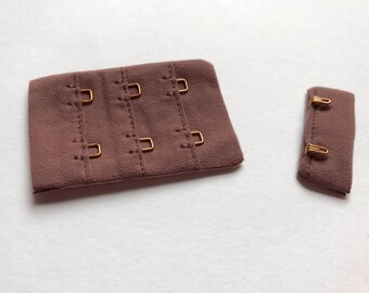 Oudroze microvezel-bh-oogsluiting: gouden haakjes (38 mm / 1,5", x 10 stuks)