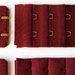 10 Pack x 38mm Burgundy Hook & Eye Fastening for Lingerie - Luxurious soft and cushioned Microfibre