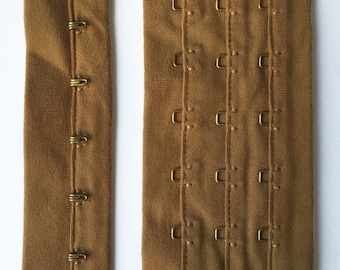Gouden haak- en oogtape - gouden haken - pluche achterkant luxe zachte microvezel