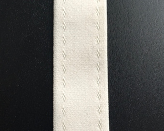 Ivoor/crème elastische bh-bandjes - 19 mm 3/4 inch 0,75" - pluche elastiek aan de achterkant