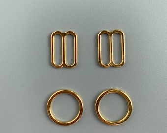 Gouden bulksets bh-ring en schuiver: 13/14 mm