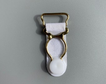 Wit/gouden metalen jarretelgrepen, 16 mm 5/8 inch