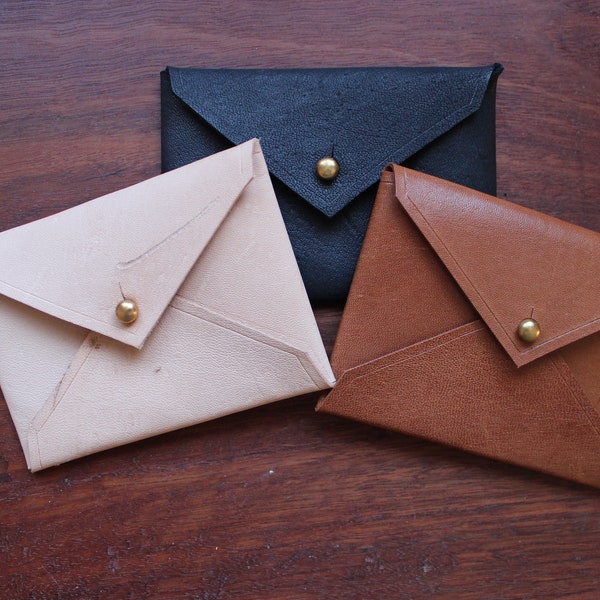 Envelope Leather Wallet, Kangaroo Envelope Wallet, Card Holder, Business Card Holder, Gift