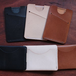 Personalised Leather Card wallet, Kangaroo leather wallet, minimalist Card holder, Free Personalised initials, Branding Optional, No Brand