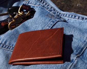 Minimalist Kangaroo Leather Wallet/ Australian Made/ Slim Wallet/ Bifold/Billfold/ Branding Optional/ Gift