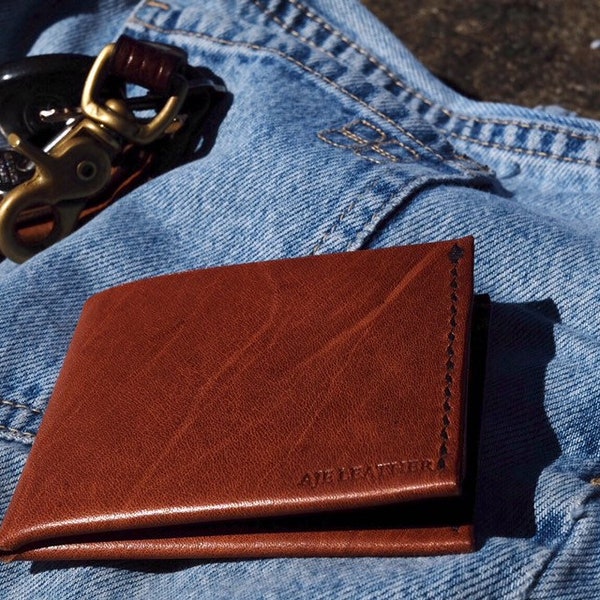 Minimalist Kangaroo Leather Wallet/ Australian Made/ Slim Wallet/ Bifold/Billfold/ Branding Optional/ Gift