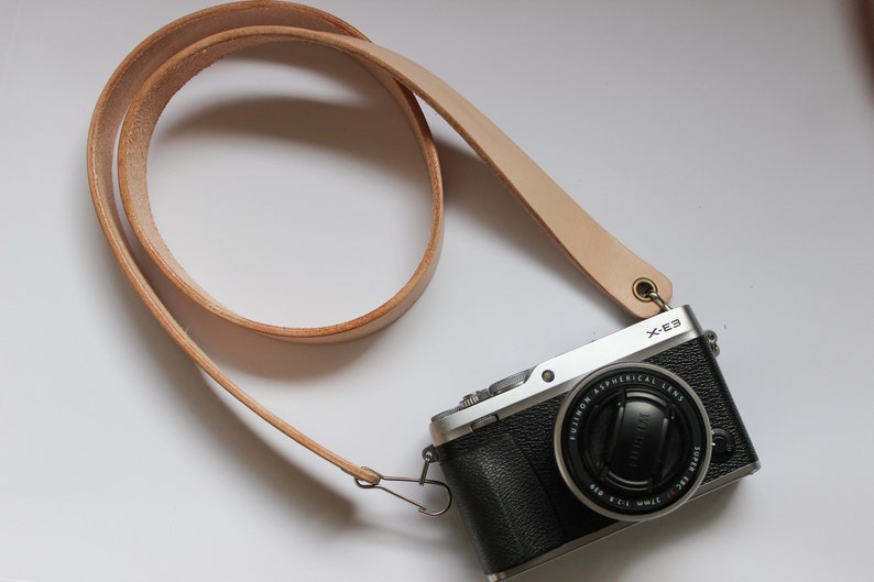 Slim Minimalistic Camera Strap Personalised strap Leather Camera Strap
